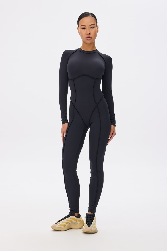 Majestic Black Long Sleeve Jumpsuit