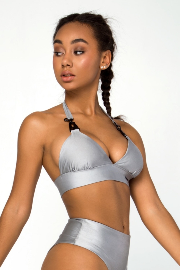 Купальний Топ Moto Girl Silver