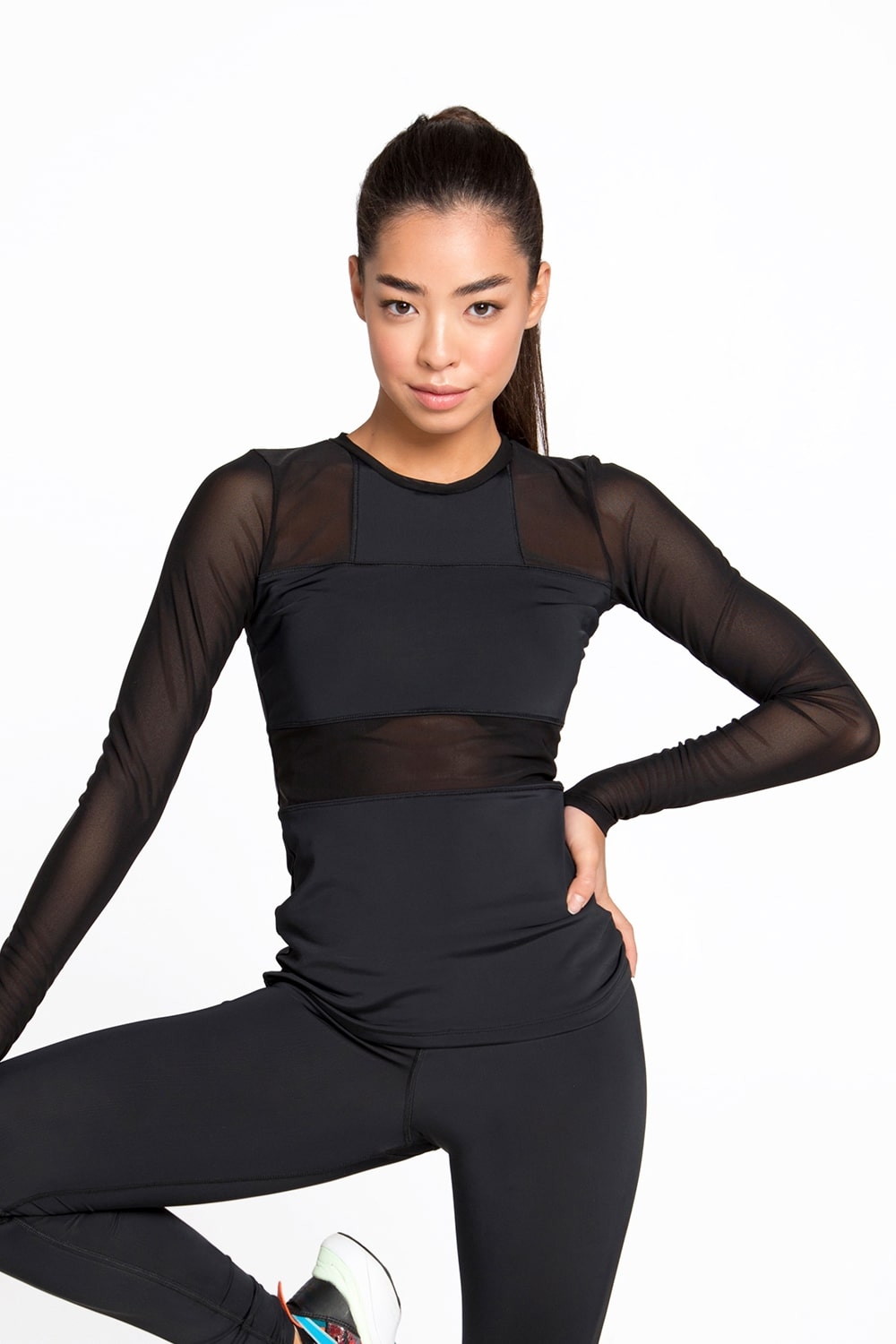 Crazy Basic Black Longe Sleeve Top