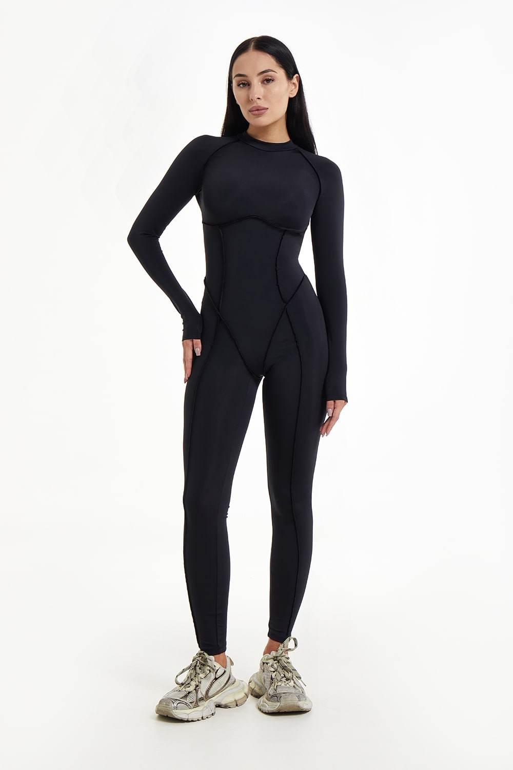 Комбинезон Majestic Black Long Sleeve