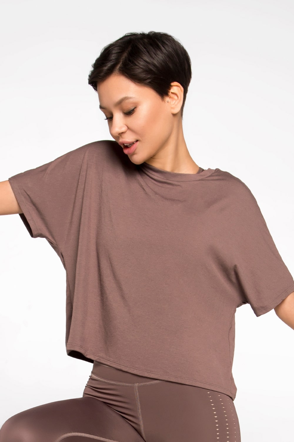 T-shirt DF ORIGINAL OVERSIZE LONG NUDE women's t-shirts designed for fitness beautiful sports t-shirts, df fitness t-shirt